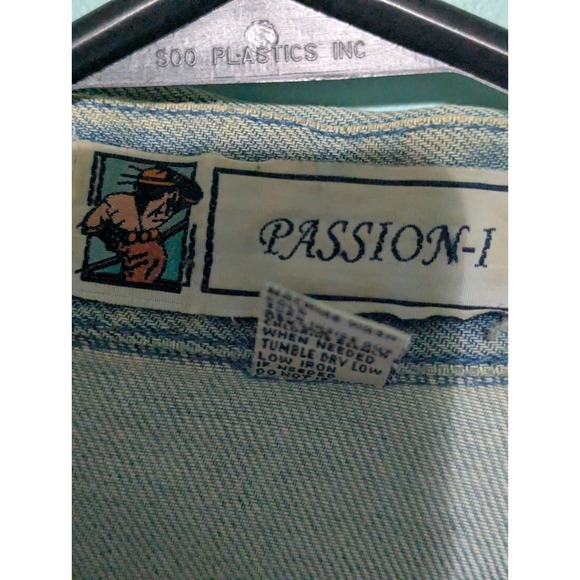Denim Jacket Women's Passion-1 Zip Up Size XL 100% Cotton Vintage - Picture 9 of 13